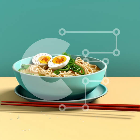 Σετ των 2 Intra Συλλεκτικό Ξύλινο Παζλ Plywood  4mm - Νόστιμα Noodles Ramen με βραστά αυγά Σε Ξύλινο Κουτί - Διαστάσεις: 10x10 cm – 25 κομμάτια