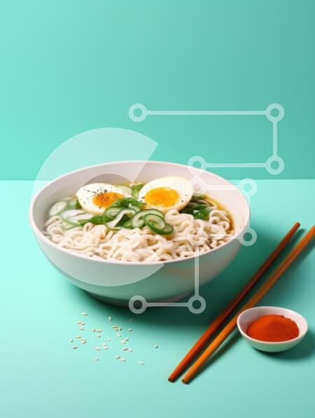 Σετ των 2 Intra Συλλεκτικό Ξύλινο Παζλ Plywood  4mm - Μπολ Νουντλς σούπας με μαλακά βραστά αυγά Σε Ξύλινο Κουτί - Διαστάσεις: 10x10 cm – 25 κομμάτια