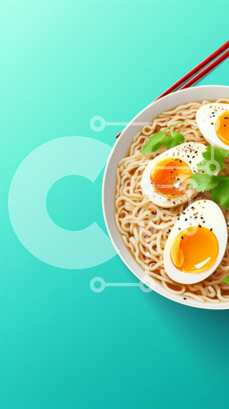 Intra Συλλεκτικό Ξύλινο Παζλ Plywood  4mm - Μπολ Ramen Noodles με μαλακά βραστά αυγά Σε Ξύλινο Κουτί - Διαστάσεις: 10x10 cm – 25 κομμάτια