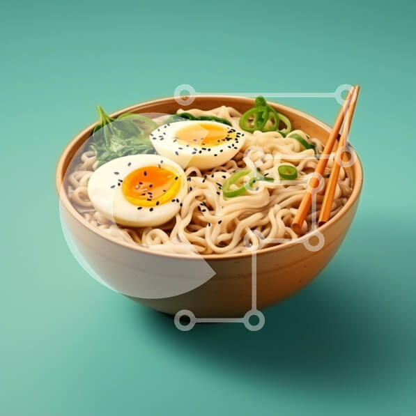 Σετ των 2 Intra Συλλεκτικό Ξύλινο Παζλ Plywood  4mm - Νόστιμα Noodles Ramen με μαλακά βραστά αυγά Σε Ξύλινο Κουτί - Διαστάσεις: 10x10 cm – 25 κομμάτια