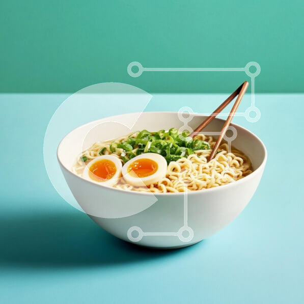 Σετ των 2 Intra Συλλεκτικό Ξύλινο Παζλ Plywood  4mm - Μπολ Ramen Noodles με μαλακά βραστά αυγά Σε Ξύλινο Κουτί - Διαστάσεις: 10x10 cm – 25 κομμάτια