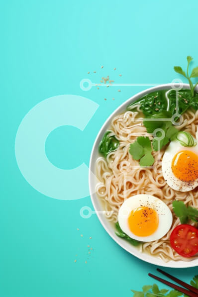 Σετ των 2 Intra Συλλεκτικό Ξύλινο Παζλ Plywood  4mm - Νόστιμα Noodles Ramen με αυγά και λαχανικά Σε Ξύλινο Κουτί - Διαστάσεις: 10x10 cm – 25 κομμάτια