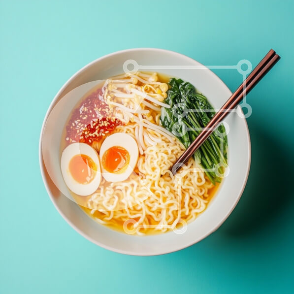 Σετ των 2 Intra Συλλεκτικό Ξύλινο Παζλ Plywood  4mm - Νόστιμο μπολ Ramen Noodles Σε Ξύλινο Κουτί - Διαστάσεις: 10x10 cm – 25 κομμάτια