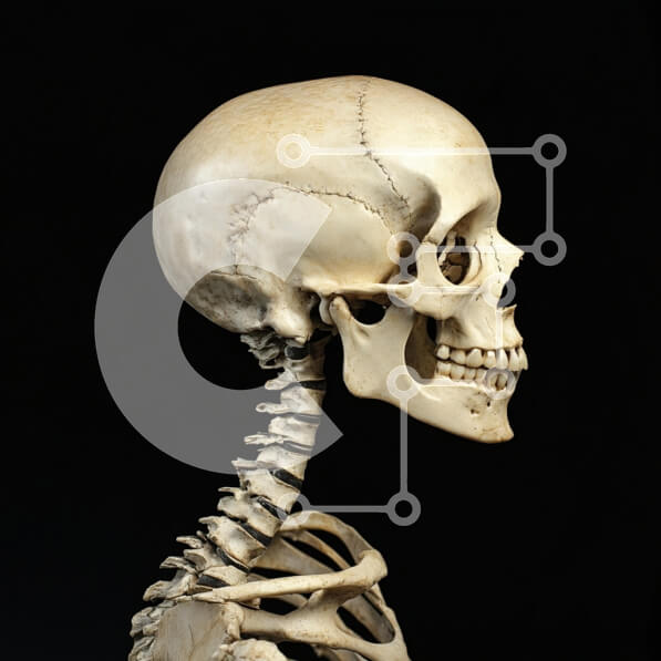 Intra Συλλεκτικό Ξύλινο Παζλ Plywood  4mm - Προφίλ ανθρώπινου σκελετού Σε Ξύλινο Κουτί - Διαστάσεις Puzzle: 10x10 cm – 25 κομμάτια