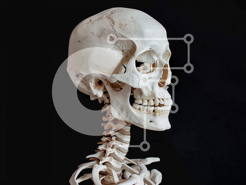 Intra Συλλεκτικό Ξύλινο Παζλ Plywood  4mm - Μοντέλο ανθρώπινου σκελετού Σε Ξύλινο Κουτί - Διαστάσεις Puzzle: 10x10 cm – 25 κομμάτια