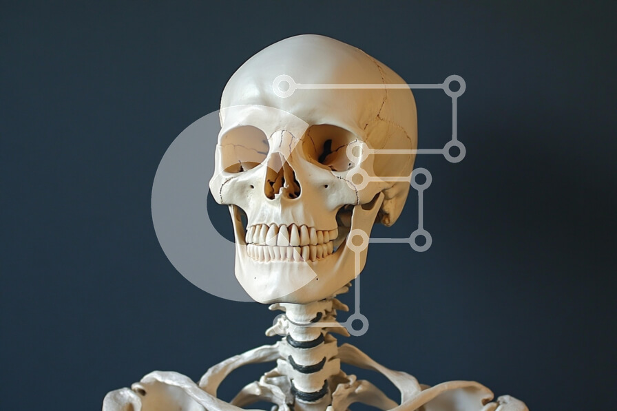 Intra Συλλεκτικό Ξύλινο Παζλ Plywood  4mm - Μοντέλο ανθρώπινου σκελετού Σε Ξύλινο Κουτί - Διαστάσεις Puzzle: 10x10 cm – 25 κομμάτια