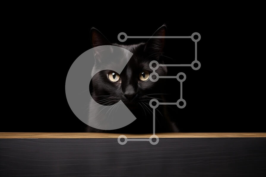 Σετ των 2 Intra Συλλεκτικό Ξύλινο Παζλ Plywood  4mm - Μαύρη γάτα με κίτρινα μάτια Σε Ξύλινο Κουτί - Διαστάσεις: 10x10 cm – 25 κομμάτια