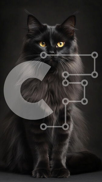 Σετ των 2 Intra Συλλεκτικό Ξύλινο Παζλ Plywood  4mm - Μεγαλοπρεπής Μαύρη Γάτα Σε Ξύλινο Κουτί - Διαστάσεις: 10x10 cm – 25 κομμάτια