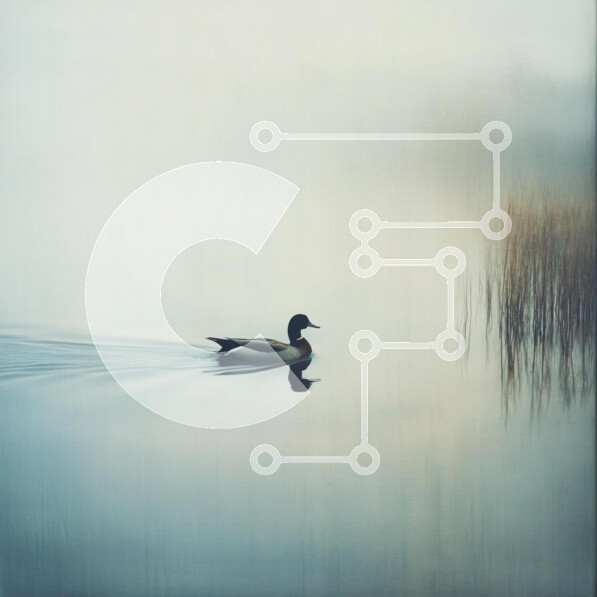 Intra Συλλεκτικό Ξύλινο Παζλ Plywood  4mm - Πάπια που γλιστρά σε ήρεμο νερό σε ομιχλώδη ατμόσφαιρα Σε Ξύλινο Κουτί - Διαστάσεις: 10x10 cm – 25 κομμάτια