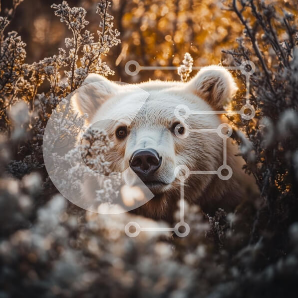 Intra Συλλεκτικό Ξύλινο Παζλ Plywood  4mm - Αρκούδα στο παγωμένο φύλλωμα Σε Ξύλινο Κουτί - Διαστάσεις: 10x10 cm – 25 κομμάτια