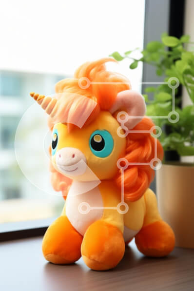 Intra Συλλεκτικό Ξύλινο Παζλ Plywood  4mm - Ζωντανό βελούδινο παιχνίδι μονόκερος Σε Ξύλινο Κουτί - Διαστάσεις: 10x10 cm – 25 κομμάτια