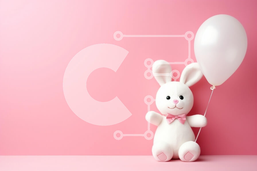 Intra Συλλεκτικό Ξύλινο Παζλ Plywood  4mm - Αξιολάτρευτο λευκό γεμιστό κουνελάκι με μπαλόνι Σε Ξύλινο Κουτί - Διαστάσεις Puzzle: 10x10 cm – 25 κομμάτια