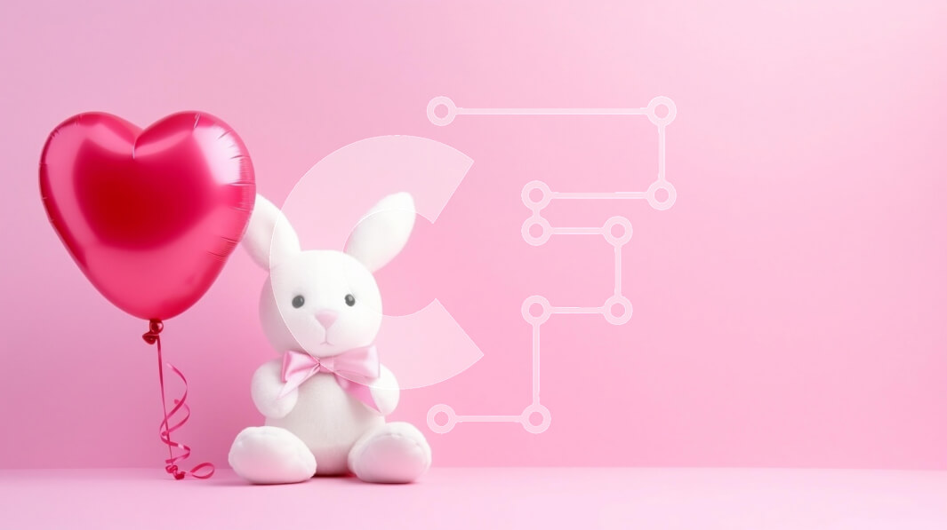 Intra Συλλεκτικό Ξύλινο Παζλ Plywood  4mm - Χαριτωμένο λούτρινο παιχνίδι λαγουδάκι με μπαλόνι καρδιά Σε Ξύλινο Κουτί - Διαστάσεις Puzzle: 10x10 cm – 25 κομμάτια