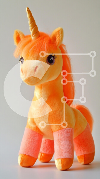 Intra Συλλεκτικό Ξύλινο Παζλ Plywood  4mm - Ζωντανό βελούδινο παιχνίδι μονόκερος Σε Ξύλινο Κουτί - Διαστάσεις: 10x10 cm – 25 κομμάτια