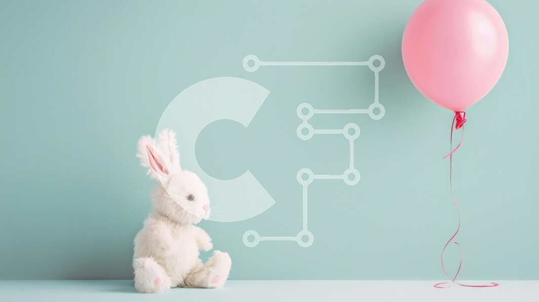 Intra Συλλεκτικό Ξύλινο Παζλ Plywood  4mm - Χαριτωμένο γεμιστό κουνέλι με ένα ροζ μπαλόνι σε μπλε φόντο Σε Ξύλινο Κουτί - Διαστάσεις Puzzle: 10x10 cm – 25 κομμάτια