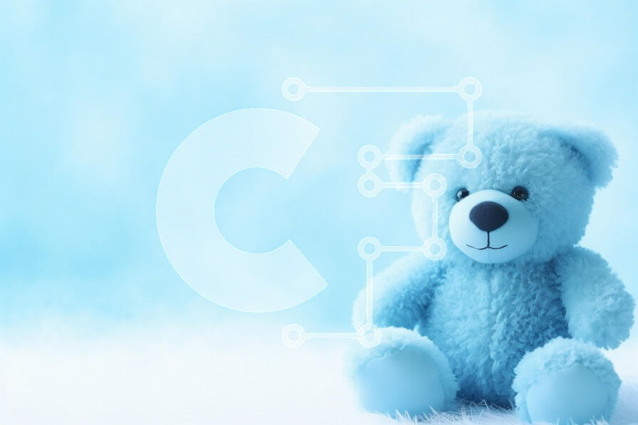 Intra Συλλεκτικό Ξύλινο Παζλ Plywood  4mm - Μπλε αρκουδάκι σε μαλακό φόντο Σε Ξύλινο Κουτί - Διαστάσεις: 10x10 cm – 25 κομμάτια