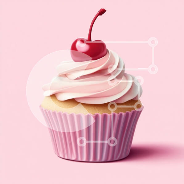 Σετ των 2 Intra Συλλεκτικό Ξύλινο Παζλ Plywood  4mm - Λαχταριστό cupcake με κεράσι από πάνω Σε Ξύλινο Κουτί - Διαστάσεις: 10x10 cm – 25 κομμάτια