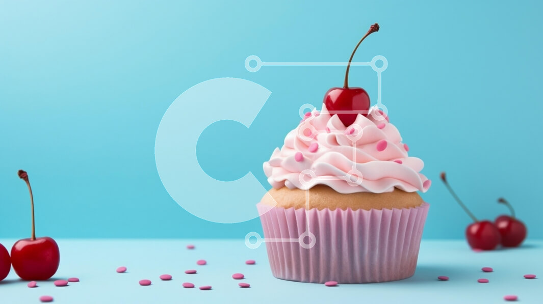 Σετ των 2 Intra Συλλεκτικό Ξύλινο Παζλ Plywood  4mm - Cupcake με Cherry and Pink Frosting Σε Ξύλινο Κουτί - Διαστάσεις: 10x10 cm – 25 κομμάτια