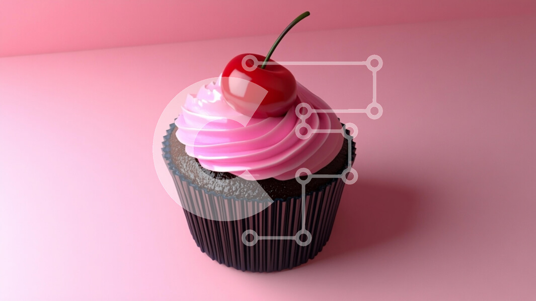 Σετ των 2 Intra Συλλεκτικό Ξύλινο Παζλ Plywood  4mm - Cupcake με Pink Frosting και Cherry Σε Ξύλινο Κουτί - Διαστάσεις: 10x10 cm – 25 κομμάτια