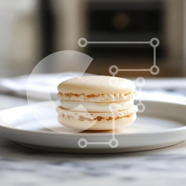 Σετ των 2 Intra Συλλεκτικό Ξύλινο Παζλ Plywood  4mm - Νόστιμο επιδόρπιο μακαρόν Σε Ξύλινο Κουτί - Διαστάσεις: 10x10 cm – 25 κομμάτια