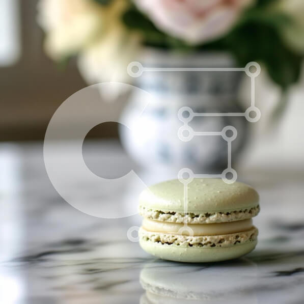 Σετ των 2 Intra Συλλεκτικό Ξύλινο Παζλ Plywood  4mm - Πράσινο Macaron με floral φόντο Σε Ξύλινο Κουτί - Διαστάσεις: 10x10 cm – 25 κομμάτια