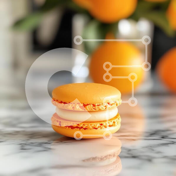 Σετ των 2 Intra Συλλεκτικό Ξύλινο Παζλ Plywood  4mm - Πορτοκαλί Macaron σε μαρμάρινη επιφάνεια Σε Ξύλινο Κουτί - Διαστάσεις: 10x10 cm – 25 κομμάτια