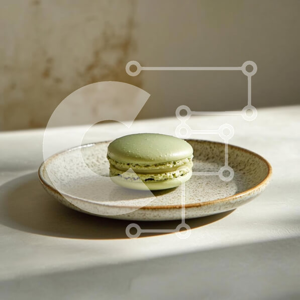 Σετ των 2 Intra Συλλεκτικό Ξύλινο Παζλ Plywood  4mm - Πράσινο μακαρόν σε στικτό πιάτο Σε Ξύλινο Κουτί - Διαστάσεις: 10x10 cm – 25 κομμάτια