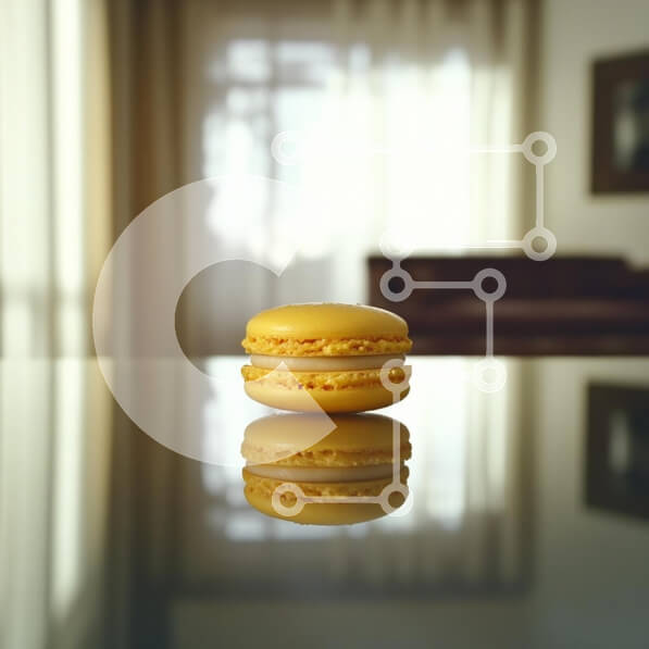 Σετ των 2 Intra Συλλεκτικό Ξύλινο Παζλ Plywood  4mm - Κίτρινο Macaron σε μια ανακλαστική επιφάνεια Σε Ξύλινο Κουτί - Διαστάσεις: 10x10 cm – 25 κομμάτια