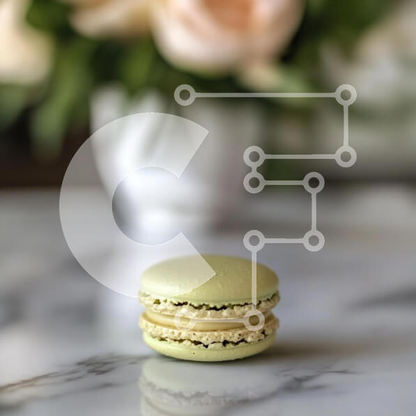 Σετ των 2 Intra Συλλεκτικό Ξύλινο Παζλ Plywood  4mm - Κομψό πράσινο Macaron σε μαρμάρινη επιφάνεια Σε Ξύλινο Κουτί - Διαστάσεις: 10x10 cm – 25 κομμάτια