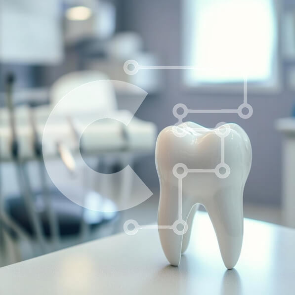 Intra Συλλεκτικό Ξύλινο Παζλ Plywood  4mm - Μοντέλο δοντιών στο οδοντιατρείο Σε Ξύλινο Κουτί - Διαστάσεις Puzzle: 10x10 cm – 25 κομμάτια