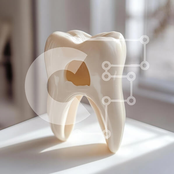 Intra Συλλεκτικό Ξύλινο Παζλ Plywood  4mm - Στυλιζαρισμένο γλυπτό δοντιών με τρύπα Σε Ξύλινο Κουτί - Διαστάσεις Puzzle: 10x10 cm – 25 κομμάτια