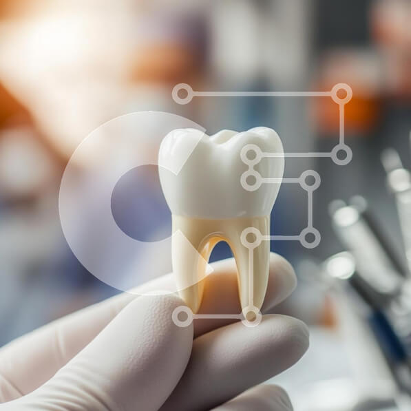 Intra Συλλεκτικό Ξύλινο Παζλ Plywood  4mm - Μοντέλο ενός δοντιού σε ένα οδοντιατρείο Σε Ξύλινο Κουτί - Διαστάσεις Puzzle: 10x10 cm – 25 κομμάτια