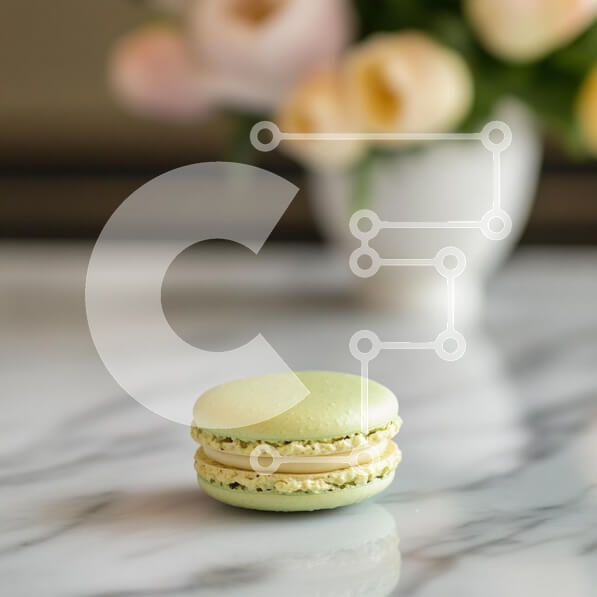 Σετ των 2 Intra Συλλεκτικό Ξύλινο Παζλ Plywood  4mm - Πράσινο Macaron σε μαρμάρινη επιφάνεια με λουλούδια Σε Ξύλινο Κουτί - Διαστάσεις: 10x10 cm – 25 κομμάτια