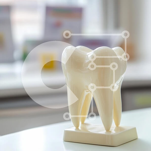 Intra Συλλεκτικό Ξύλινο Παζλ Plywood  4mm - Οδοντιατρικό μοντέλο ενός δοντιού Σε Ξύλινο Κουτί - Διαστάσεις Puzzle: 10x10 cm – 25 κομμάτια