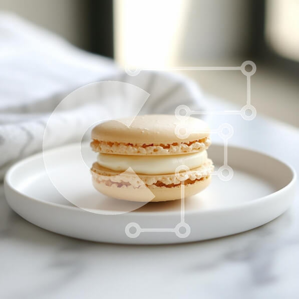 Σετ των 2 Intra Συλλεκτικό Ξύλινο Παζλ Plywood  4mm - Λεπτό αμυγδαλωτό σε ένα λευκό πιάτο Σε Ξύλινο Κουτί - Διαστάσεις: 10x10 cm – 25 κομμάτια