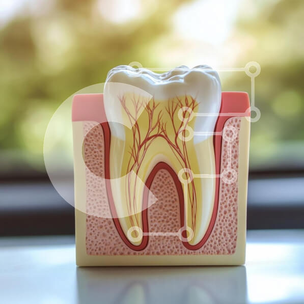 Intra Συλλεκτικό Ξύλινο Παζλ Plywood  4mm - Μοντέλο Ανατομίας Ανθρώπινου Δοντιού Σε Ξύλινο Κουτί - Διαστάσεις Puzzle: 10x10 cm – 25 κομμάτια