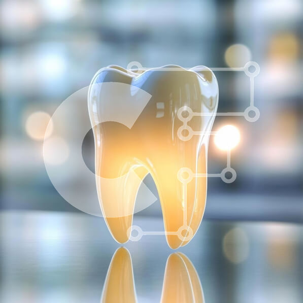 Intra Συλλεκτικό Ξύλινο Παζλ Plywood  4mm - Στυλιζαρισμένο δόντι σε γυαλιστερό φινίρισμα Σε Ξύλινο Κουτί - Διαστάσεις Puzzle: 10x10 cm – 25 κομμάτια