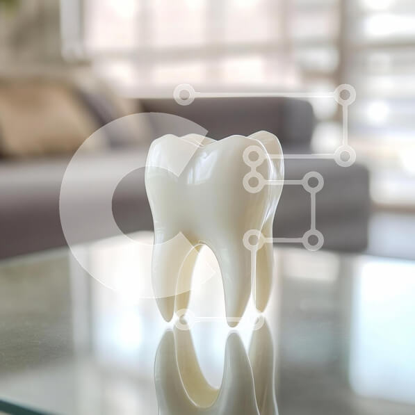 Intra Συλλεκτικό Ξύλινο Παζλ Plywood  4mm - Διακοσμητικό γλυπτό δοντιών σε γυάλινο τραπέζι Σε Ξύλινο Κουτί - Διαστάσεις: 10x10 cm – 25 κομμάτια