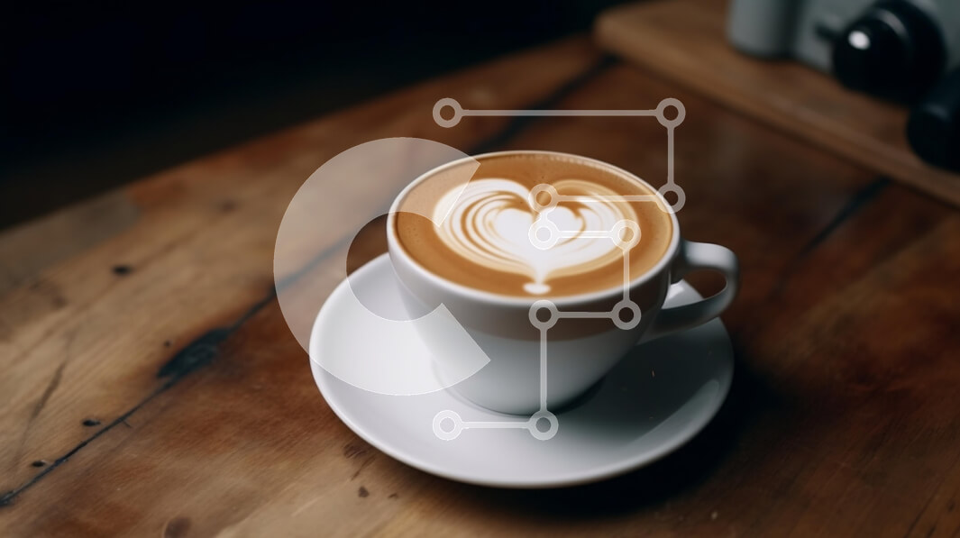 Σετ των 2 Intra Συλλεκτικό Ξύλινο Παζλ Plywood  4mm - Latte Art σε ένα λευκό κύπελλο σε ένα ξύλινο τραπέζι Σε Ξύλινο Κουτί - Διαστάσεις: 10x10 cm – 25 κομμάτια