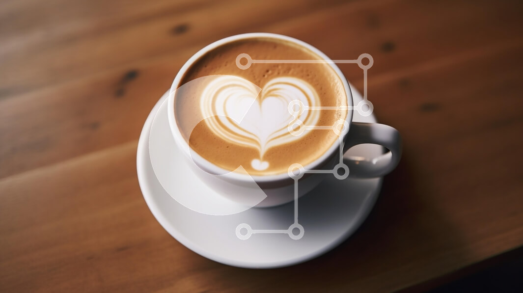 Σετ των 2 Intra Συλλεκτικό Ξύλινο Παζλ Plywood  4mm - Καφές Latte Art σε ξύλινο τραπέζι Σε Ξύλινο Κουτί - Διαστάσεις: 10x10 cm – 25 κομμάτια