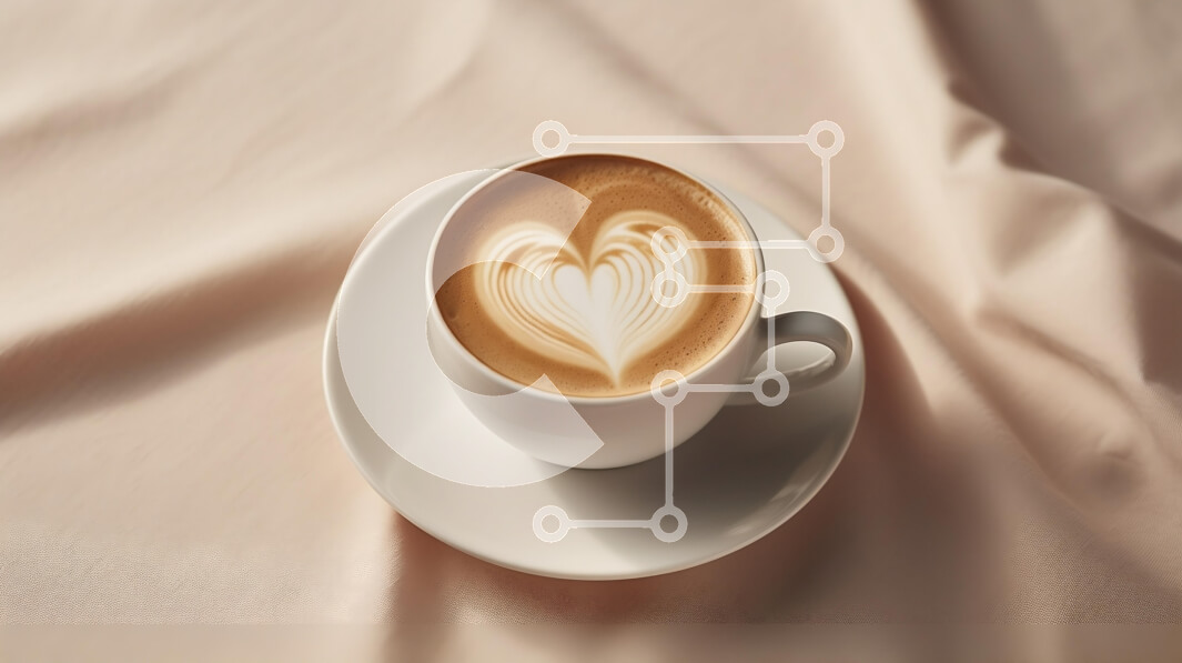 Σετ των 2 Intra Συλλεκτικό Ξύλινο Παζλ Plywood  4mm - Coffee Latte με αφρό καρδιάς σε ροζ ύφασμα Σε Ξύλινο Κουτί - Διαστάσεις: 10x10 cm – 25 κομμάτια