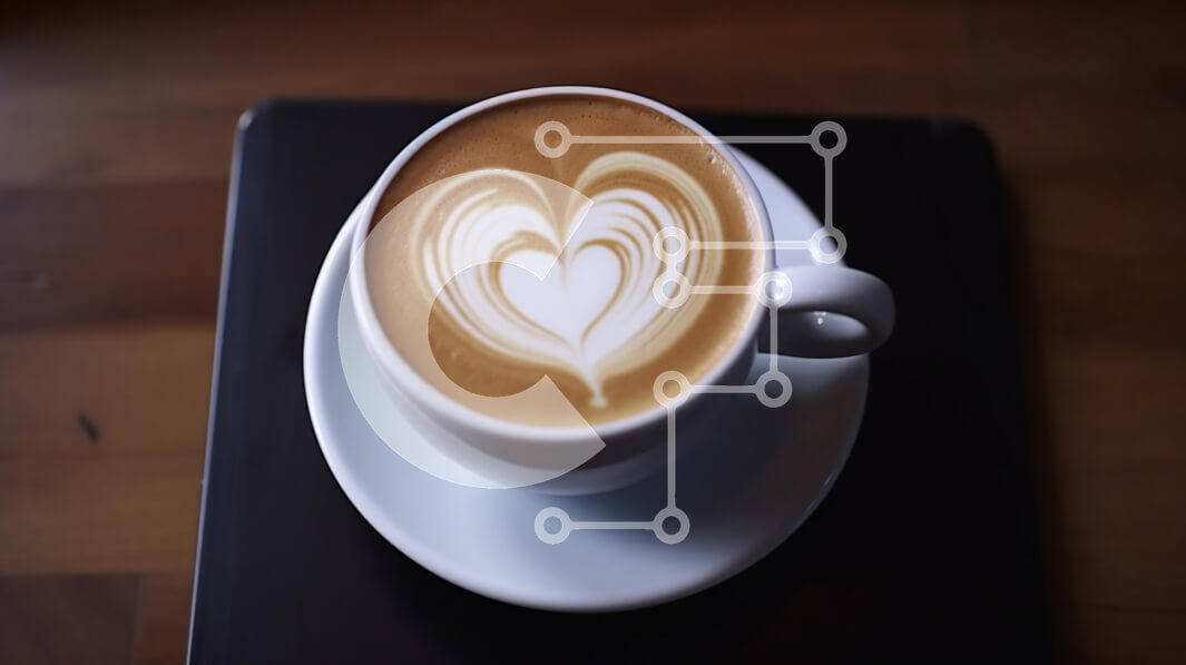 Σετ των 2 Intra Συλλεκτικό Ξύλινο Παζλ Plywood  4mm - Latte Art σε σχήμα καρδιάς σε ένα φλιτζάνι καφέ Σε Ξύλινο Κουτί - Διαστάσεις: 10x10 cm – 25 κομμάτια