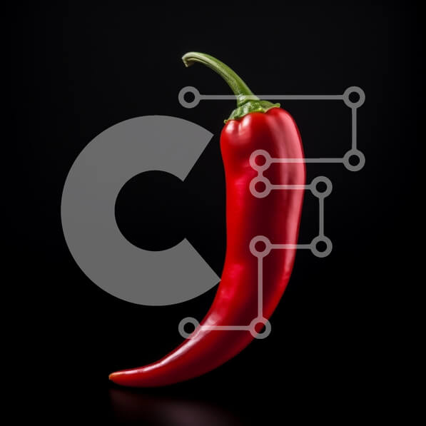 Σετ των 2 Intra Συλλεκτικό Ξύλινο Παζλ Plywood  4mm - Κόκκινο πιπέρι τσίλι σε μαύρο φόντο Σε Ξύλινο Κουτί - Διαστάσεις: 10x10 cm – 25 κομμάτια