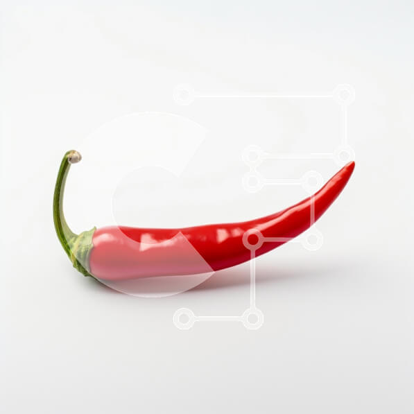 Σετ των 2 Intra Συλλεκτικό Ξύλινο Παζλ Plywood  4mm - Κόκκινο πιπέρι τσίλι σε άσπρο φόντο Σε Ξύλινο Κουτί - Διαστάσεις: 10x10 cm – 25 κομμάτια