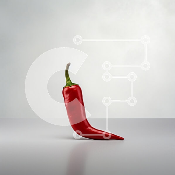 Σετ των 2 Intra Συλλεκτικό Ξύλινο Παζλ Plywood  4mm - Κόκκινο πιπέρι τσίλι σε λεία επιφάνεια Σε Ξύλινο Κουτί - Διαστάσεις: 10x10 cm – 25 κομμάτια