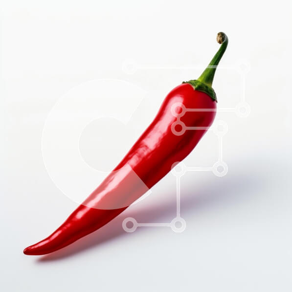 Σετ των 2 Intra Συλλεκτικό Ξύλινο Παζλ Plywood  4mm - Γυαλιστερό κόκκινο πιπέρι τσίλι σε άσπρο φόντο Σε Ξύλινο Κουτί - Διαστάσεις: 10x10 cm – 25 κομμάτια