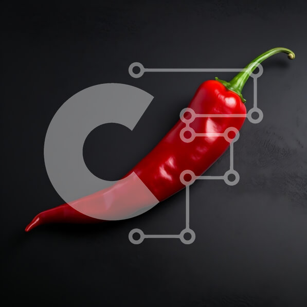 Σετ των 2 Intra Συλλεκτικό Ξύλινο Παζλ Plywood  4mm - Φρέσκο ​​κόκκινο πιπέρι τσίλι σε μαύρο φόντο Σε Ξύλινο Κουτί - Διαστάσεις: 10x10 cm – 25 κομμάτια