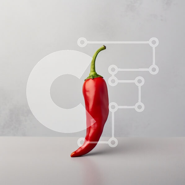 Σετ των 2 Intra Συλλεκτικό Ξύλινο Παζλ Plywood  4mm - Μονό κόκκινο πιπέρι τσίλι σε μινιμαλιστικό φόντο Σε Ξύλινο Κουτί - Διαστάσεις: 10x10 cm – 25 κομμάτια