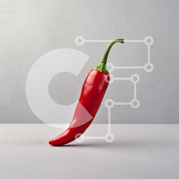 Σετ των 2 Intra Συλλεκτικό Ξύλινο Παζλ Plywood  4mm - Κόκκινο πιπέρι τσίλι σε γκρι φόντο Σε Ξύλινο Κουτί - Διαστάσεις: 10x10 cm – 25 κομμάτια