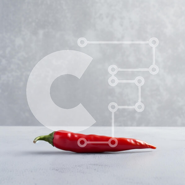 Σετ των 2 Intra Συλλεκτικό Ξύλινο Παζλ Plywood  4mm - Κόκκινο πιπέρι τσίλι σε γκρίζα επιφάνεια Σε Ξύλινο Κουτί - Διαστάσεις: 10x10 cm – 25 κομμάτια